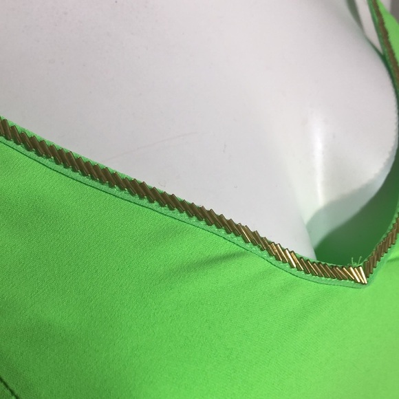 ARC & CO. Strappy Green Beaded‎ Mini Dress - Picture 5 of 12